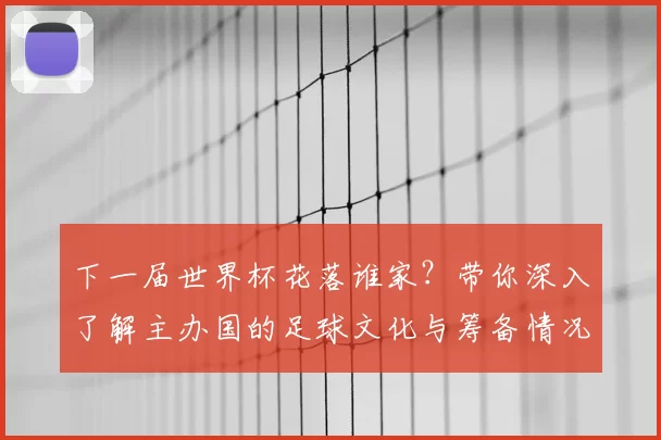 下一届世界杯花落谁家?带你深入了解主办国的足球文化与筹备情况