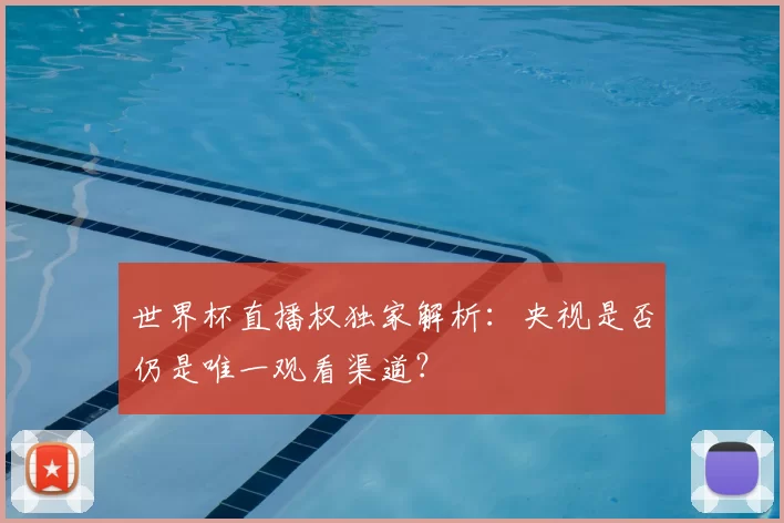 世界杯直播权独家解析:央视是否仍是唯一观看渠道?